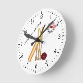 Trinidad und Tobago Cricket Runde Wanduhr (Winkel)