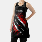 Trinidad und Tobago Dot-Muster mit Name TOP Schürze (InSitu)