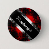 Trinidad und Tobago Dot Muster mit Namen Button (Vorderseite)