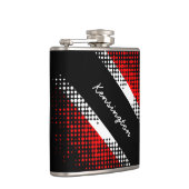 Trinidad und Tobago Dot Muster mit Namen Flachmann (Rechts)