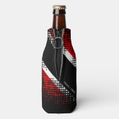 Trinidad und Tobago Dot Muster mit Namen Flaschenkühler (Flasche Rückseite)