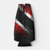 Trinidad und Tobago Dot Muster mit Namen Flaschenkühler (Rückseite)