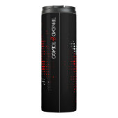 Trinidad und Tobago Dot Muster mit Namen Thermosbecher (Rückseite)