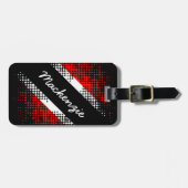 Trinidad und Tobago Dot Pattern Flag und IHRER NAM Gepäckanhänger (Vorderseite horizontal)