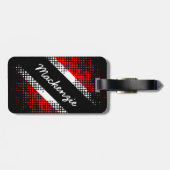 Trinidad und Tobago Dot Pattern Flag und IHRER NAM Gepäckanhänger (Rückseite horizontal)