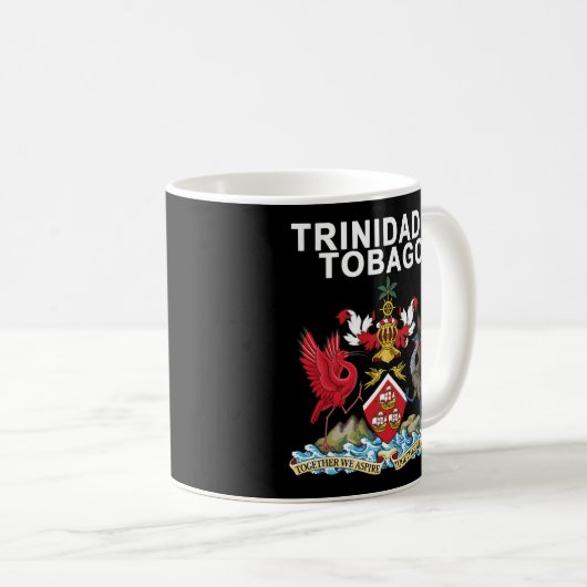 Trinidad und Tobago Emblem Kaffeetasse (VorderseiteRechts)