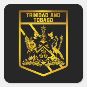 Trinidad und Tobago Emblem Quadratischer Aufkleber