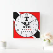 Trinidad und Tobago Eye Chart Quadratische Wanduhr (Zuhause)