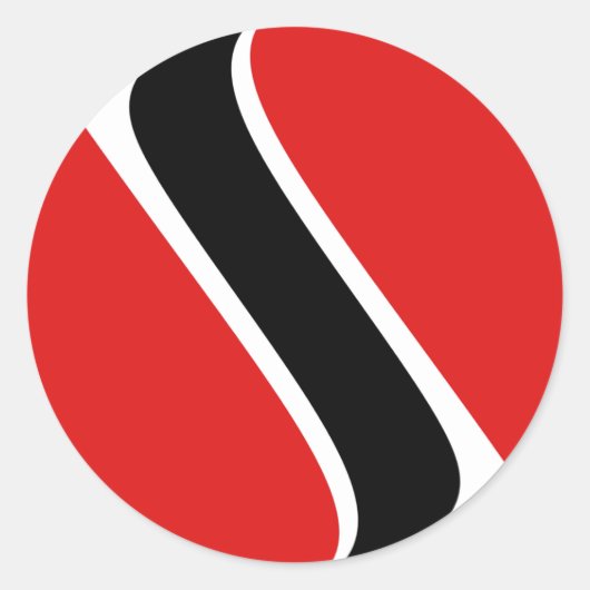 Trinidad und Tobago Fisheye Flag-Sticker Runder Aufkleber (Vorderseite)
