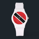 Trinidad und Tobago Flag Armbanduhr<br><div class="desc">Flagge von Trinidad und Tobago</div>