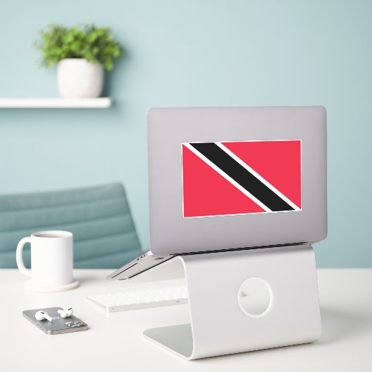 Trinidad und Tobago Flag Aufkleber (Laptop auf Schreibtisch)