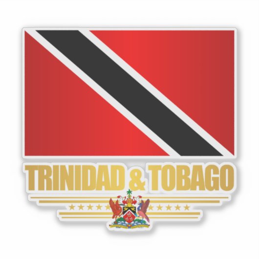 Trinidad und Tobago Flag Aufkleber (Vorderseite)