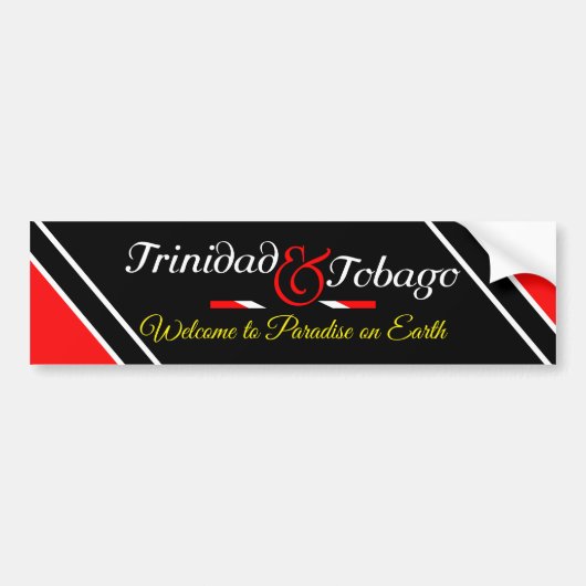 Trinidad und Tobago Flag Autoaufkleber (Vorne)
