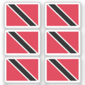 Trinidad und Tobago Flag Collection Pack 6 Aufkleber (Vorderseite)