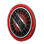 Trinidad und Tobago Flag (Dot Pattern) Dartscheibe (Vorderseite rechts)