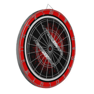 Trinidad und Tobago Flag (Dot Pattern) Dartscheibe