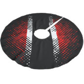Trinidad und Tobago Flag (Dot Pattern) Polyester Weihnachtsbaumdecke (Schrägansicht)