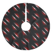 Trinidad und Tobago Flag (Dot Pattern) Polyester Weihnachtsbaumdecke (Vorderseite)