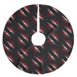 Trinidad und Tobago Flag (Dot Pattern) Polyester Weihnachtsbaumdecke