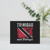 Trinidad und Tobago Flag erschüttert Postkarte (Stehend Vorderseite)