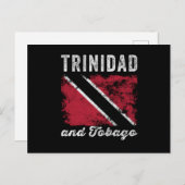 Trinidad und Tobago Flag erschüttert Postkarte (Vorne/Hinten)