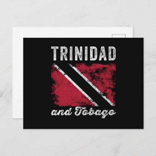 Trinidad und Tobago Flag erschüttert Postkarte (Vorne/Hinten)