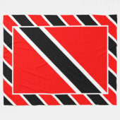 Trinidad und Tobago Flag Fleecedecke (Vorderseite (Horizontal))