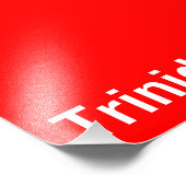 Trinidad und Tobago Flag Fotodruck (Ecke)