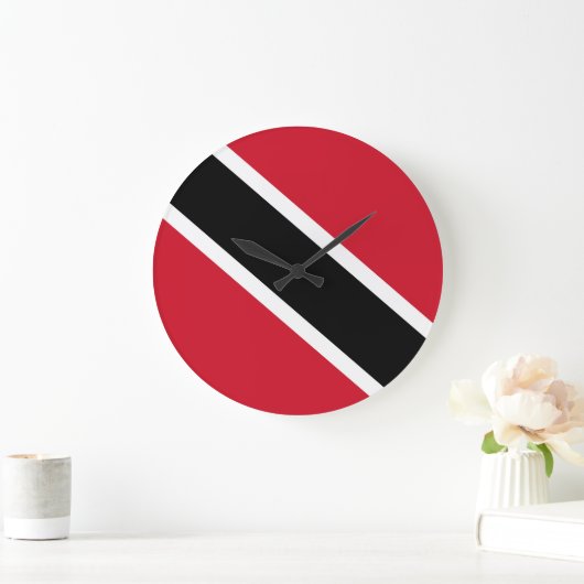 Trinidad und Tobago Flag Große Wanduhr (Zuhause)