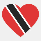 Trinidad und Tobago Flag Heart Sticker (Vorderseite)