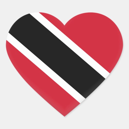 Trinidad und Tobago Flag Herz-Aufkleber (Vorderseite)