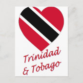 Trinidad und Tobago Flag Herz Postkarte (Vorderseite)