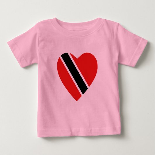 Trinidad und Tobago Flag Herz T - Shirt (Vorderseite)