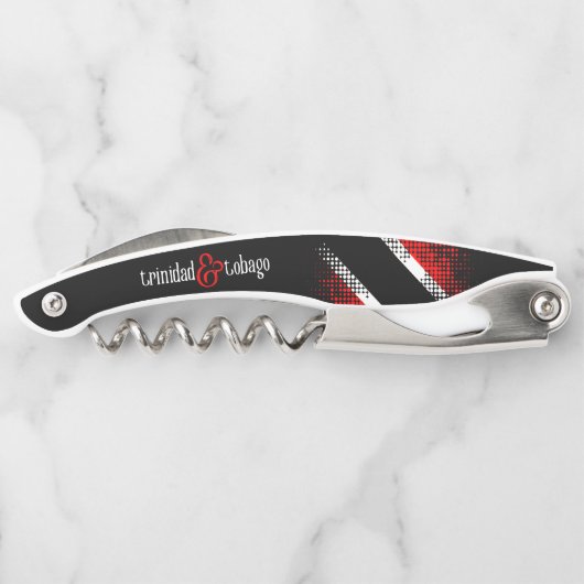 Trinidad und Tobago Flag (Ihr Name) Kellnermesser (Rückseite)
