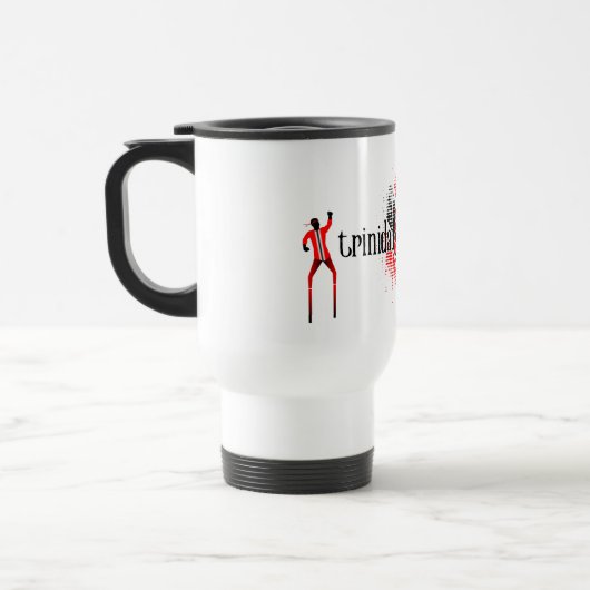 Trinidad und Tobago Flag in Punktmuster Reisebecher (Links)