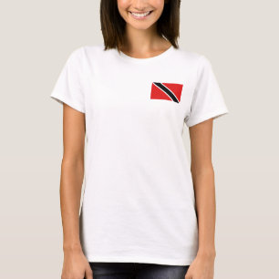 Trinidad und Tobago Flag + Karte T - Shirt
