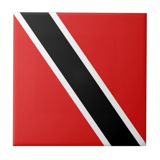 Trinidad und Tobago Flag Keramik Tile Fliese (Vorderseite)