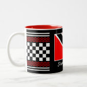 Trinidad und Tobago Flag mit Ihrem Namen auf Zweifarbige Tasse (Links)