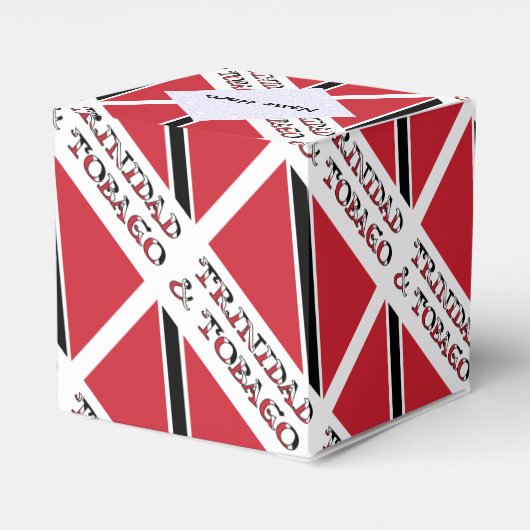 Trinidad und Tobago Flag mit Ihrem Namen Geschenkschachtel (Rückseite)