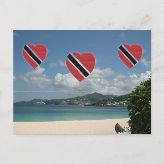 Trinidad und Tobago Flag Postkarte (Vorderseite)