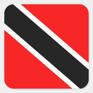 Trinidad und Tobago Flag Quadratischer Aufkleber