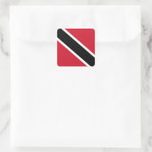 Trinidad und Tobago Flag Quadratischer Aufkleber (Tasche)