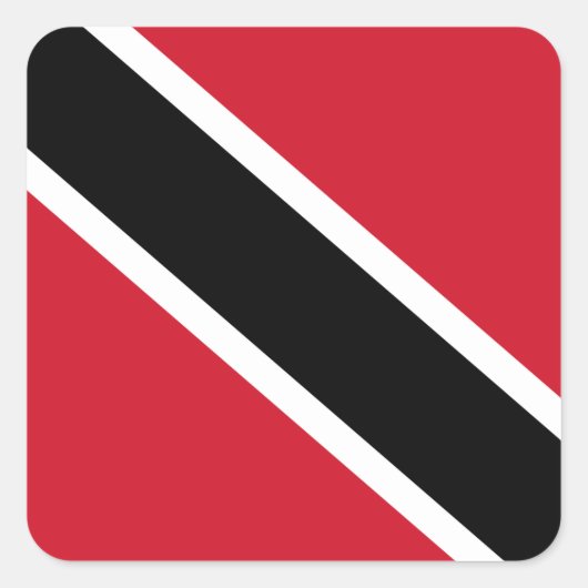 Trinidad und Tobago Flag Quadratischer Aufkleber (Vorderseite)