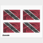 Trinidad und Tobago Flag Rechteckiger Aufkleber (Blatt)