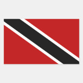 Trinidad und Tobago Flag Rechteckiger Aufkleber (Vorderseite)