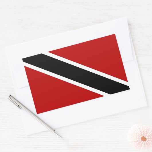 Trinidad und Tobago Flag Rechteckiger Aufkleber (Umschlag)