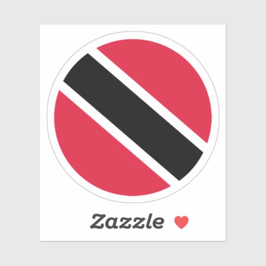Trinidad und Tobago Flag Round Sticker (Blatt)