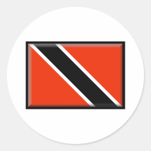Trinidad und Tobago Flag Runder Aufkleber