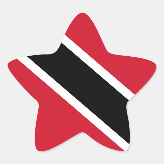 Trinidad und Tobago Flag Stern-Aufkleber (Vorderseite)