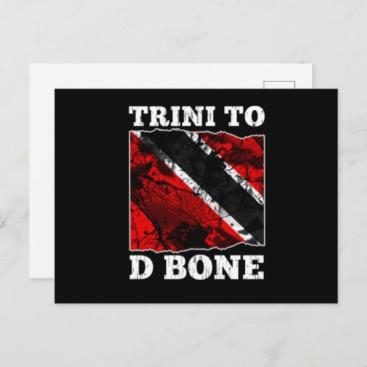 Trinidad und Tobago Flag - Trini to D Bone Postkarte (Vorne/Hinten)